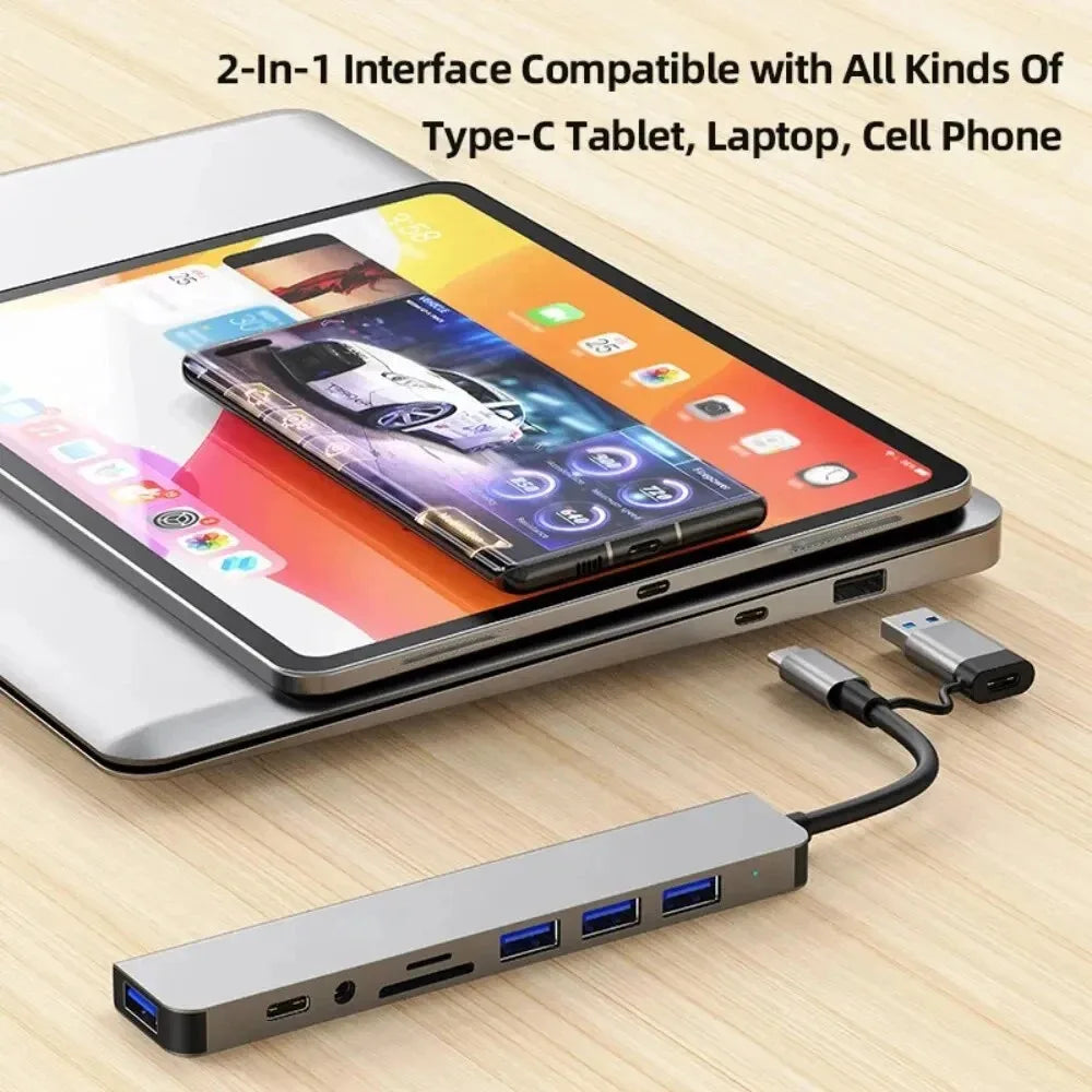 Hub USB-C 6 en 1 de Aluminio