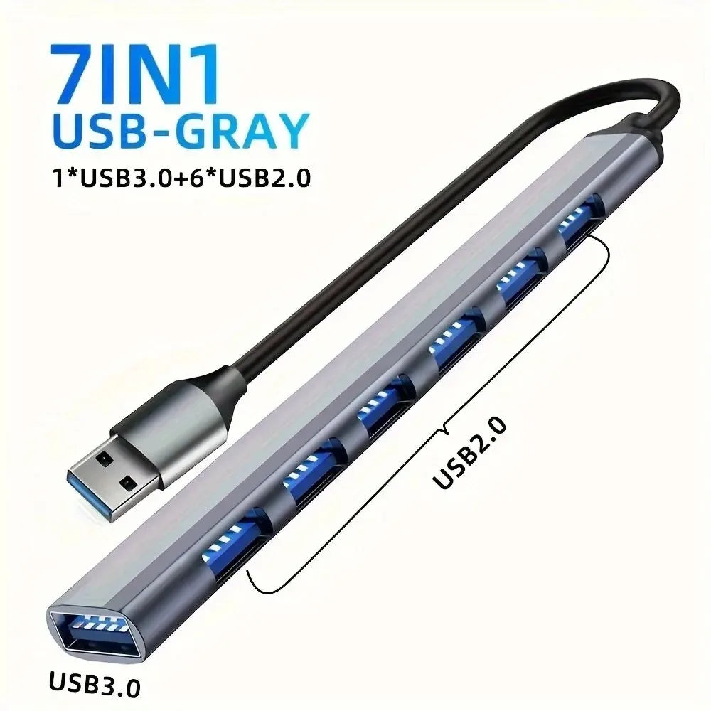 Hub USB-C 6 en 1 de Aluminio
