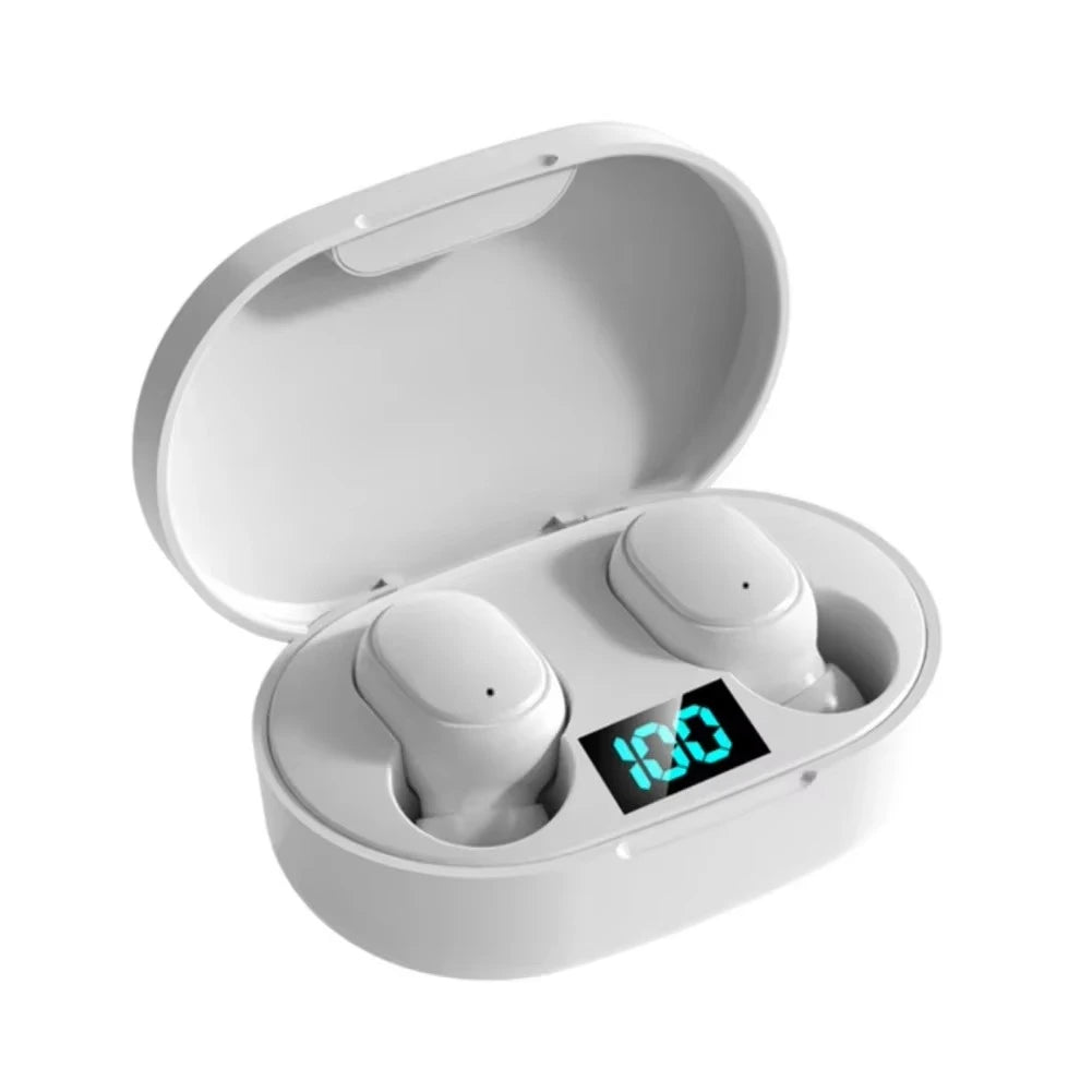 Audífonos Bluetooth Inalámbricos TWS E6S – Cancelación de Ruido, Micrófono y Estuche de Carga