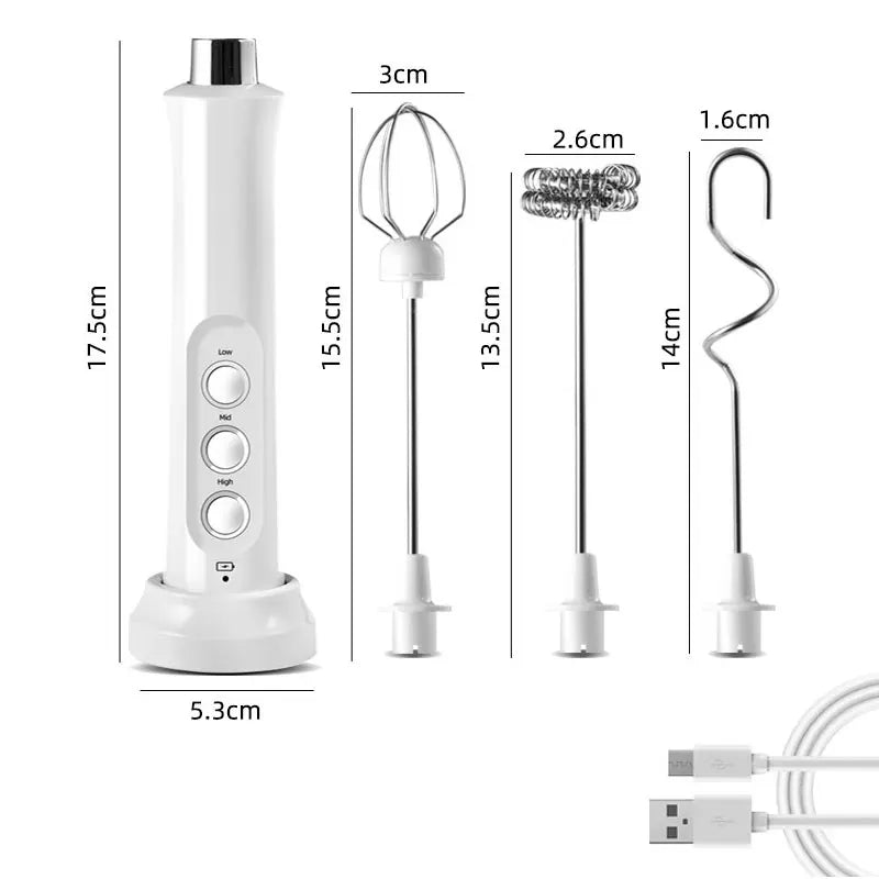 Espumador de Leche Eléctrico Recargable