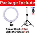 Aro de Luz LED para Selfie con Trípode y Soporte de Celular – Control Remoto USB