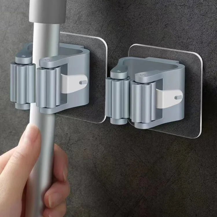 Ganchos Multiusos Adhesivos de Pared – Organizador para Escoba, Trapeador y Cocina