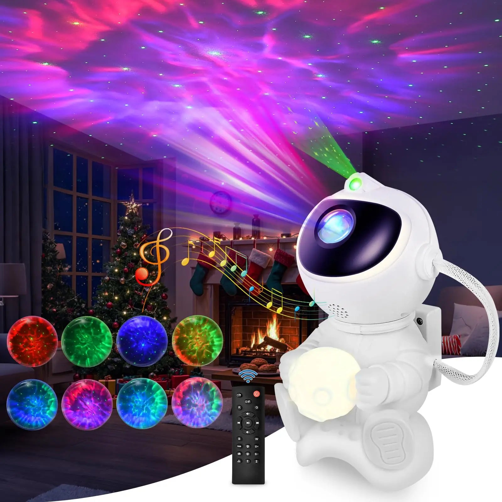 Proyector Astronauta de Galaxia – Luz Nocturna LED con Nebulosa y Estrellas para Dormitorio