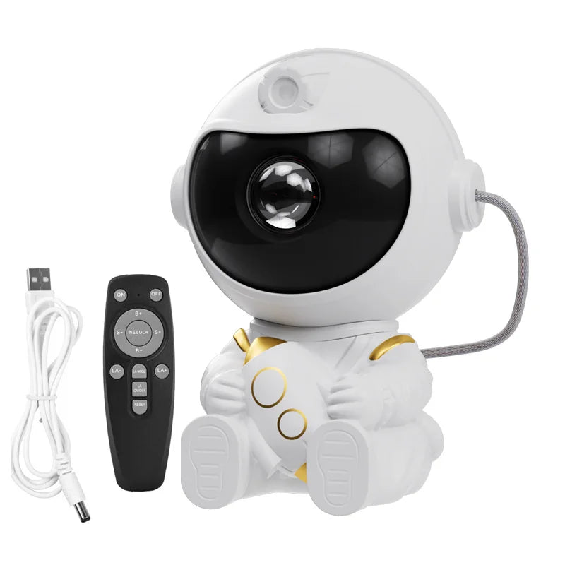 Proyector Astronauta de Galaxia – Luz Nocturna LED con Nebulosa y Estrellas para Dormitorio