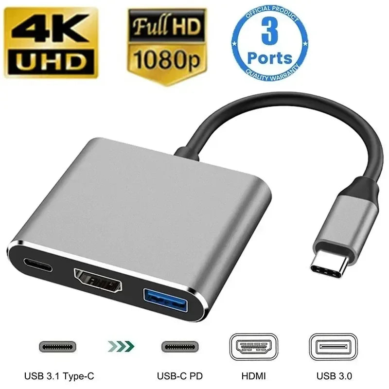 Hub USB-C 6 en 1 de Aluminio