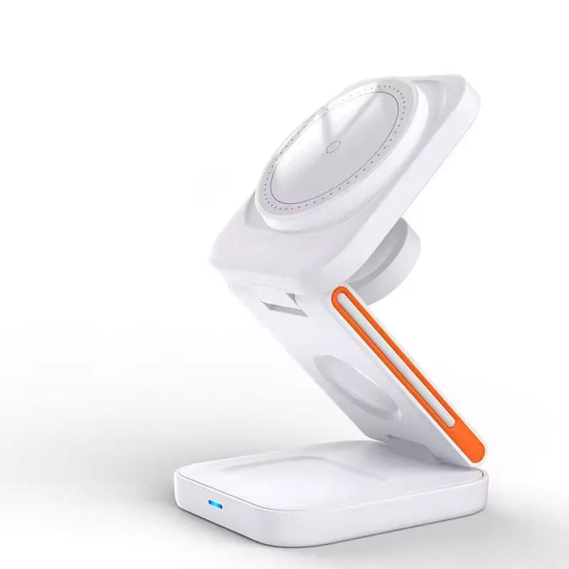 Estación de Carga Inalámbrica 3 en 1 – Cargador Magnético Plegable para iPhone, Apple Watch y AirPods