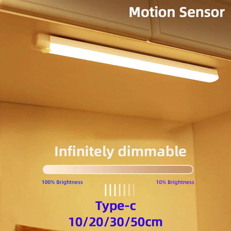 Lámpara LED con Sensor de Movimiento – Recargable USB-C, Luz Nocturna Inalámbrica