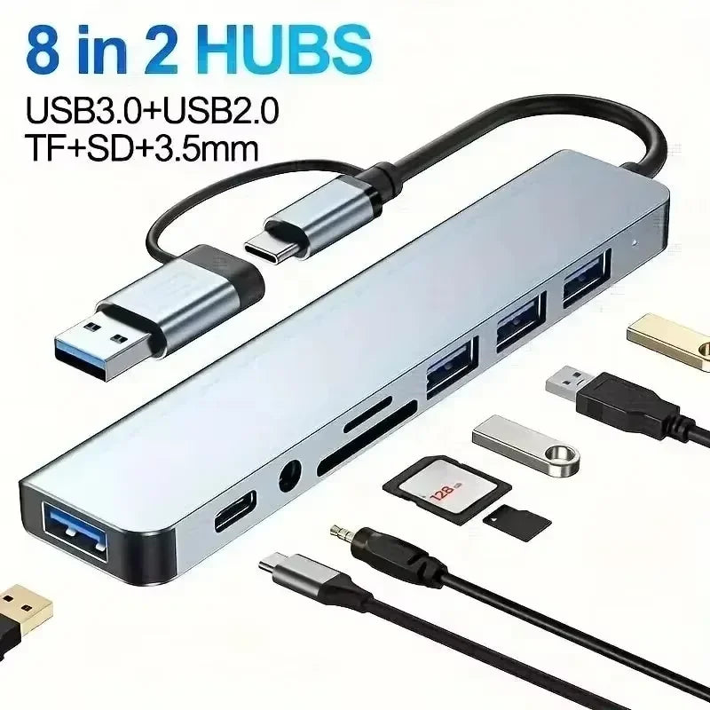Hub USB-C 6 en 1 de Aluminio