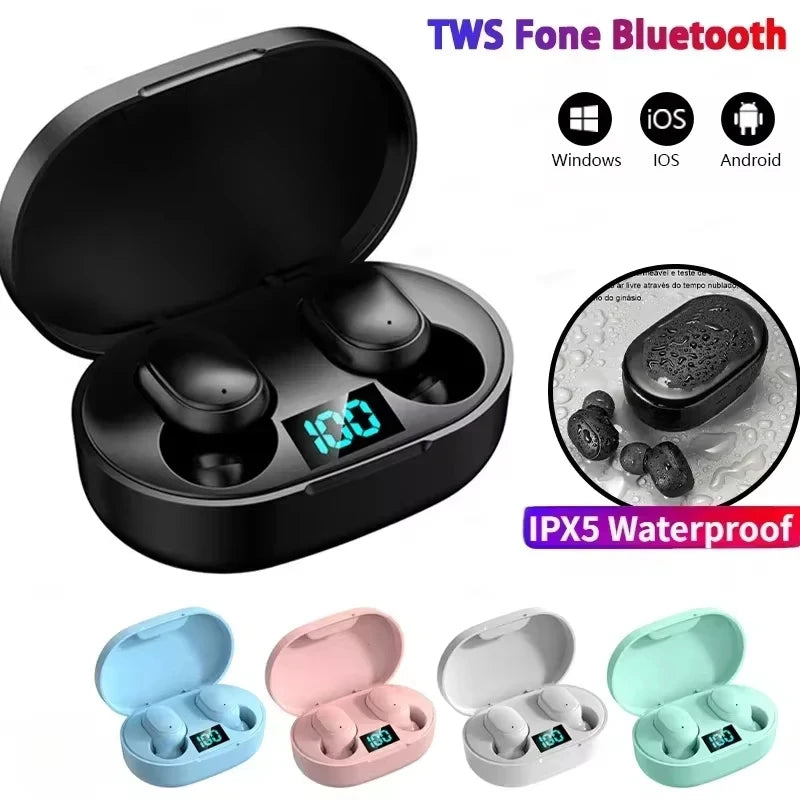 Audífonos Bluetooth Inalámbricos TWS E6S – Cancelación de Ruido, Micrófono y Estuche de Carga